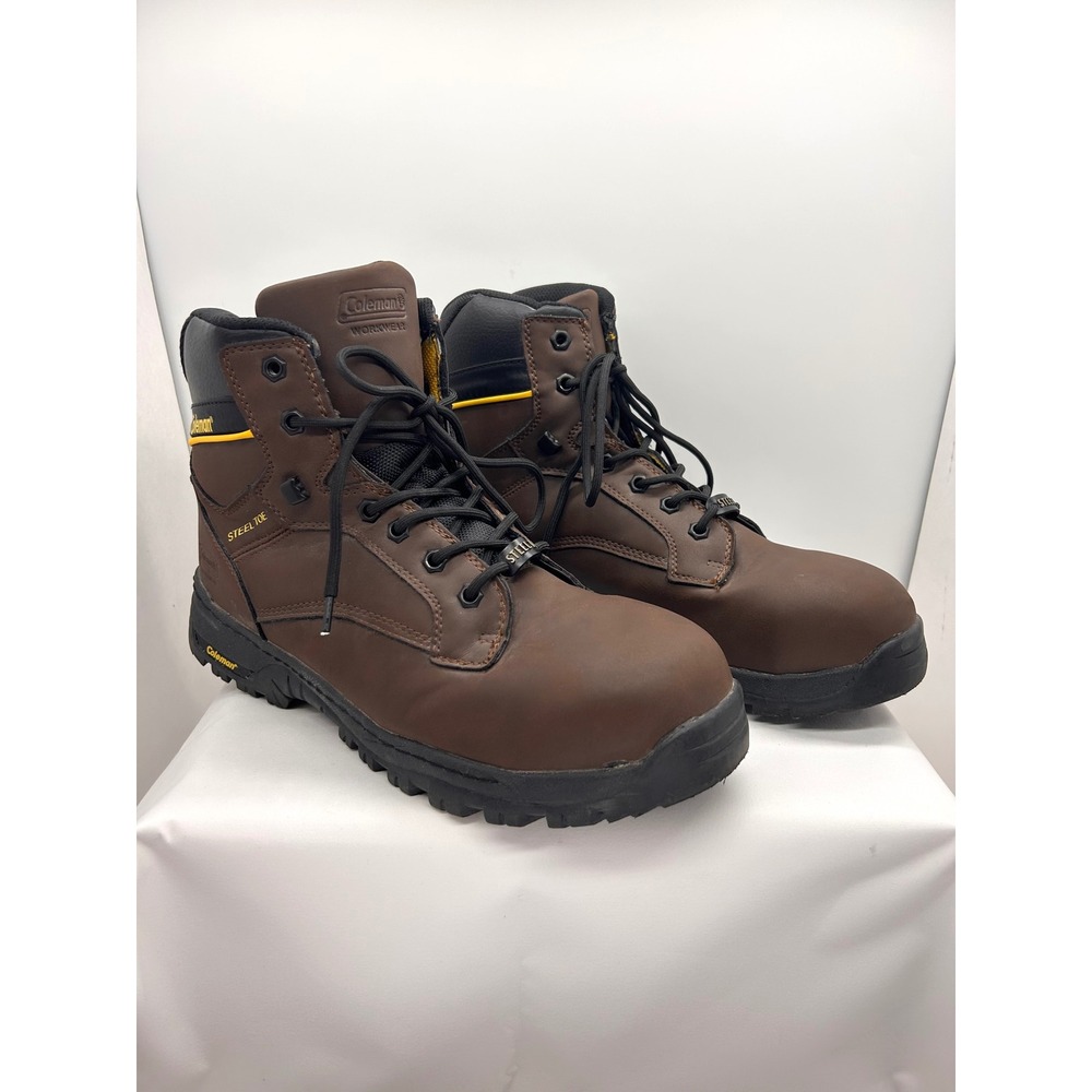 Coleman Workwear Carpenter Steel Toe Boots Mens 12M Brown ASTM F2413-11 78766